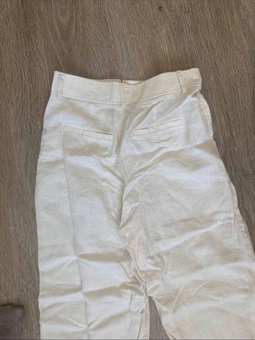 EVERLANE / High-Waist Wide Leg Linen Pants - Cream 0